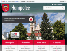 Tablet Screenshot of mesto-humpolec.cz